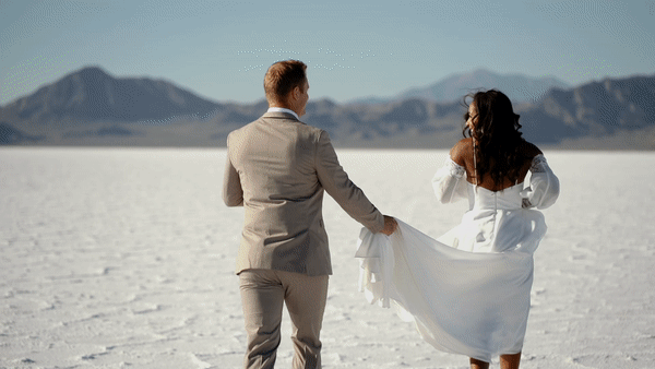A video montage from a wedding in the salt flats from Orlando Wedding Photographer Four Loves Photo and Film.
