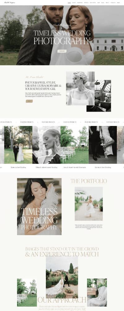 Squarespace website template Elisabeth Tompson