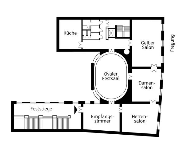 Floor Plan of the luxury destination wedding venue Palace Daun Kinsky Vienna