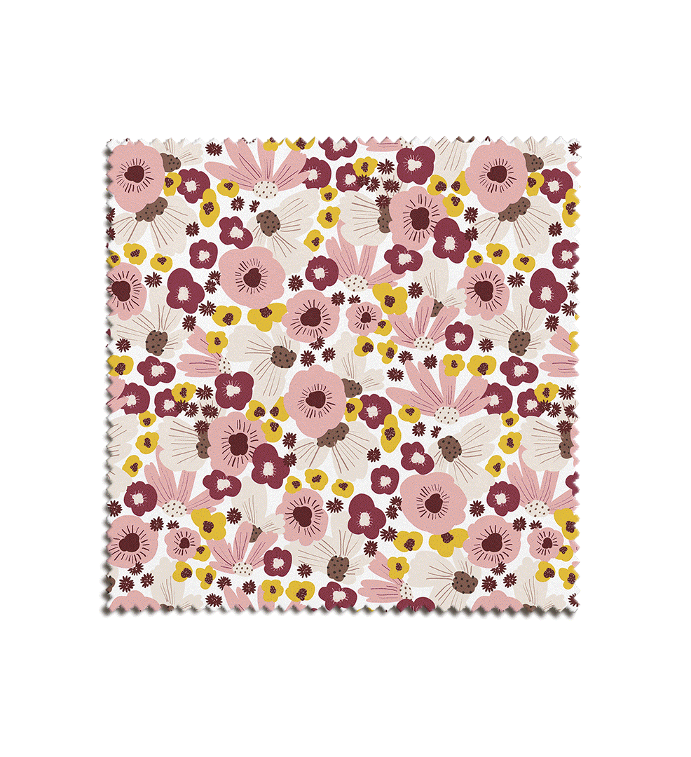 Boho floral pattern swatch animation. Designed by Jen Pace Duran of Pace Creative Design Studio
