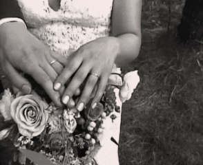 Intimate candlelit wedding details documented through video on authentic vintage Super 8mm film. 