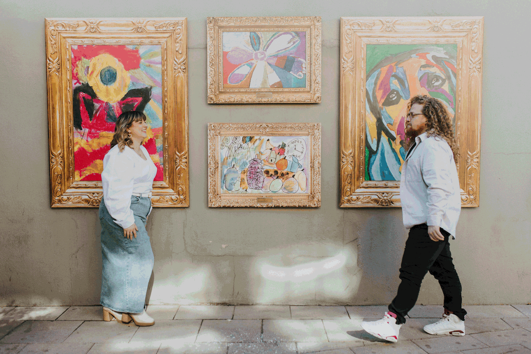 Lancaster PA Wedding Photographer wedding picture engagement photos funky fun unique engagement photos at art museum bride and groom engagement photos in new york photo by Emily Avila, the anti-awkward, fun-loving, love-affirming wedding photographer of Central Pennsylvania