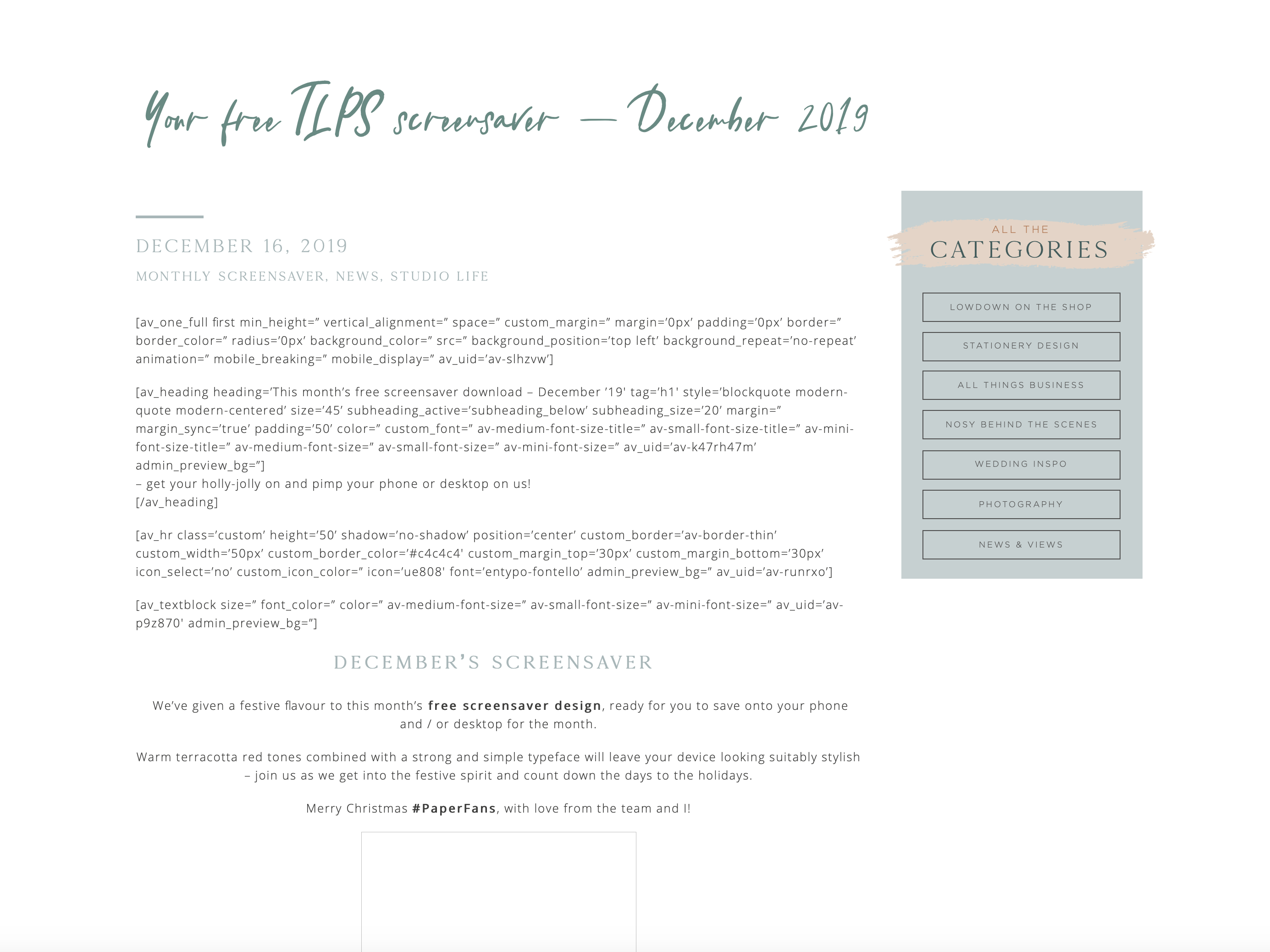 Blog post errors example