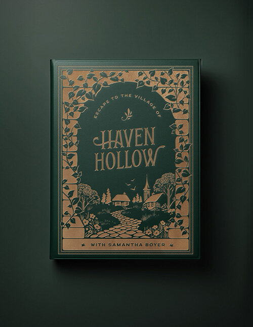 custom brand and logo design for Haven Hollow for artist and youtuber Samantha Boyer, by Gem Creative Co.
