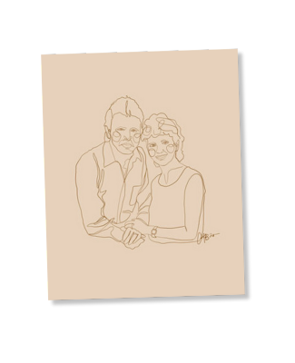 Custom Vintage Sketch Portrait