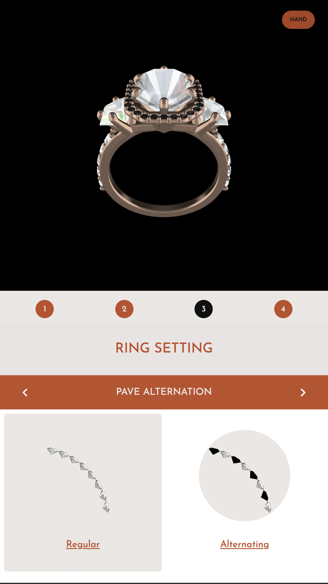 Alternating Diamond Band Custom Ring 15