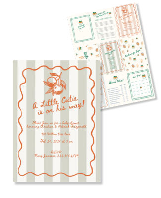 Little Cutie themed BABY Shower / First Birthday Bundle | Gender Reveal