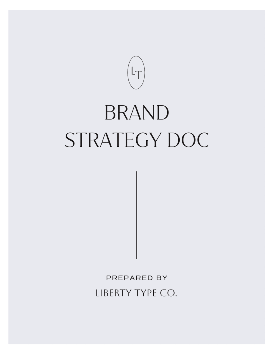 Animated GIF of brand strategy doc by Knoxville website designer Liberty Type