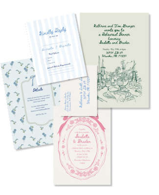 Garden Party Themed Wedding / Invitation Suite - BUNDLE | Canva Template | Digital Download
