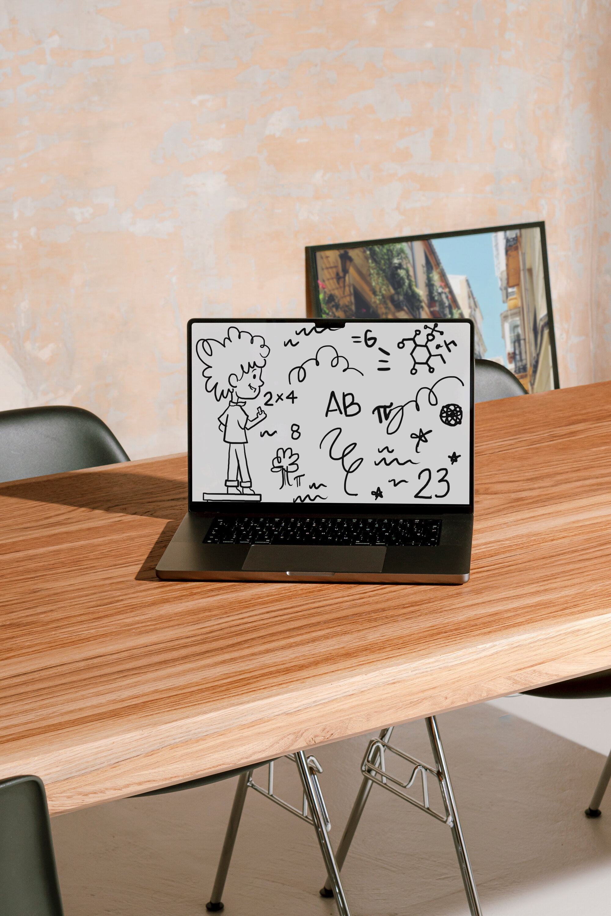 Elegant Workspace with Gradient Overlay