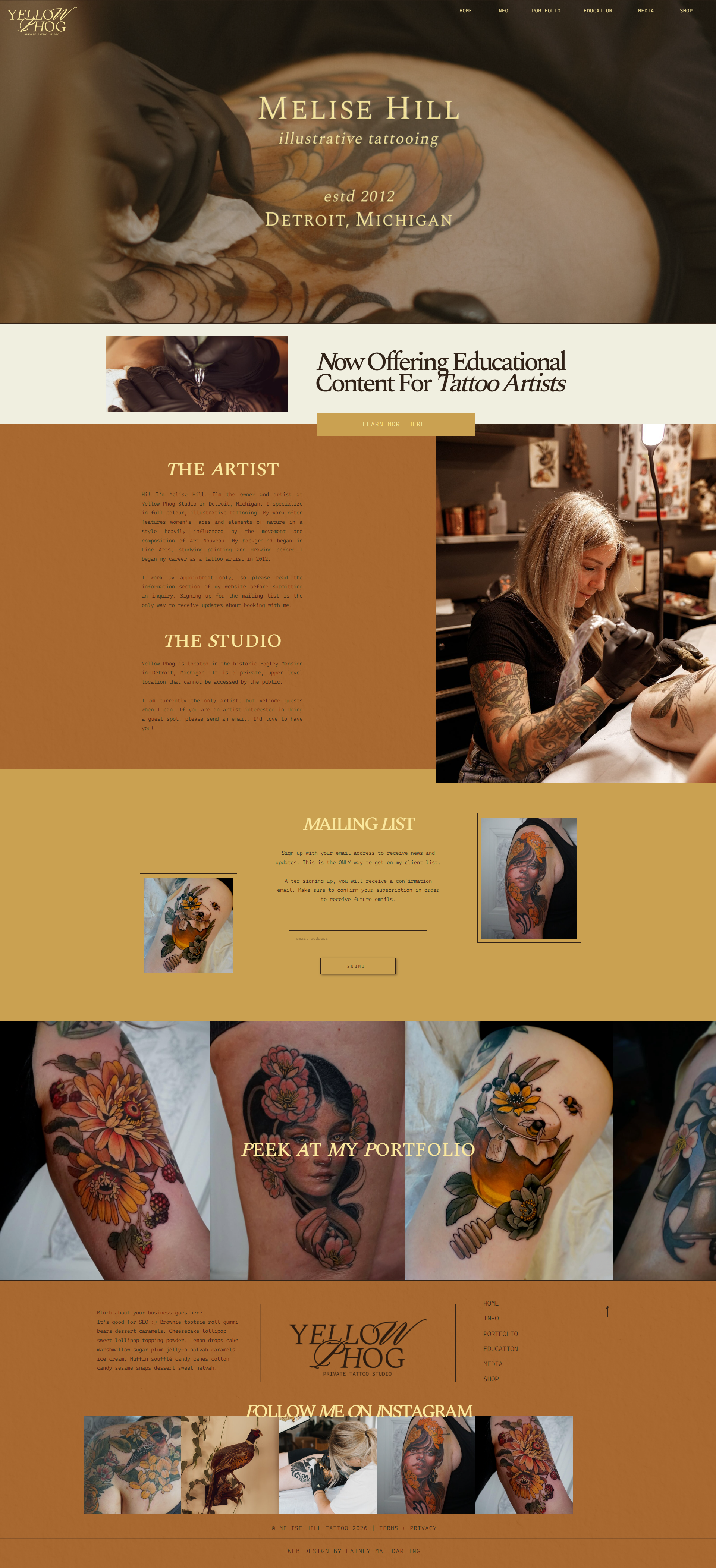 Yellow Phog Website. Homepage screenshot.