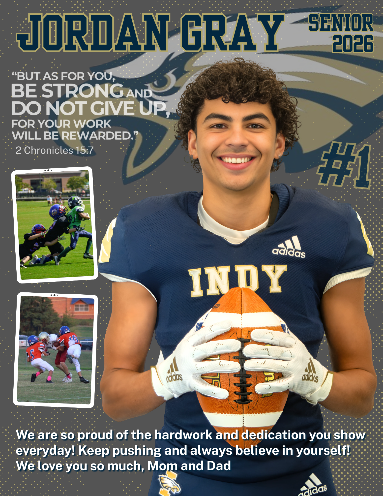 Jordan Gray senior tribute page