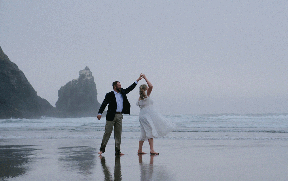 gif of couple dancing on the beach