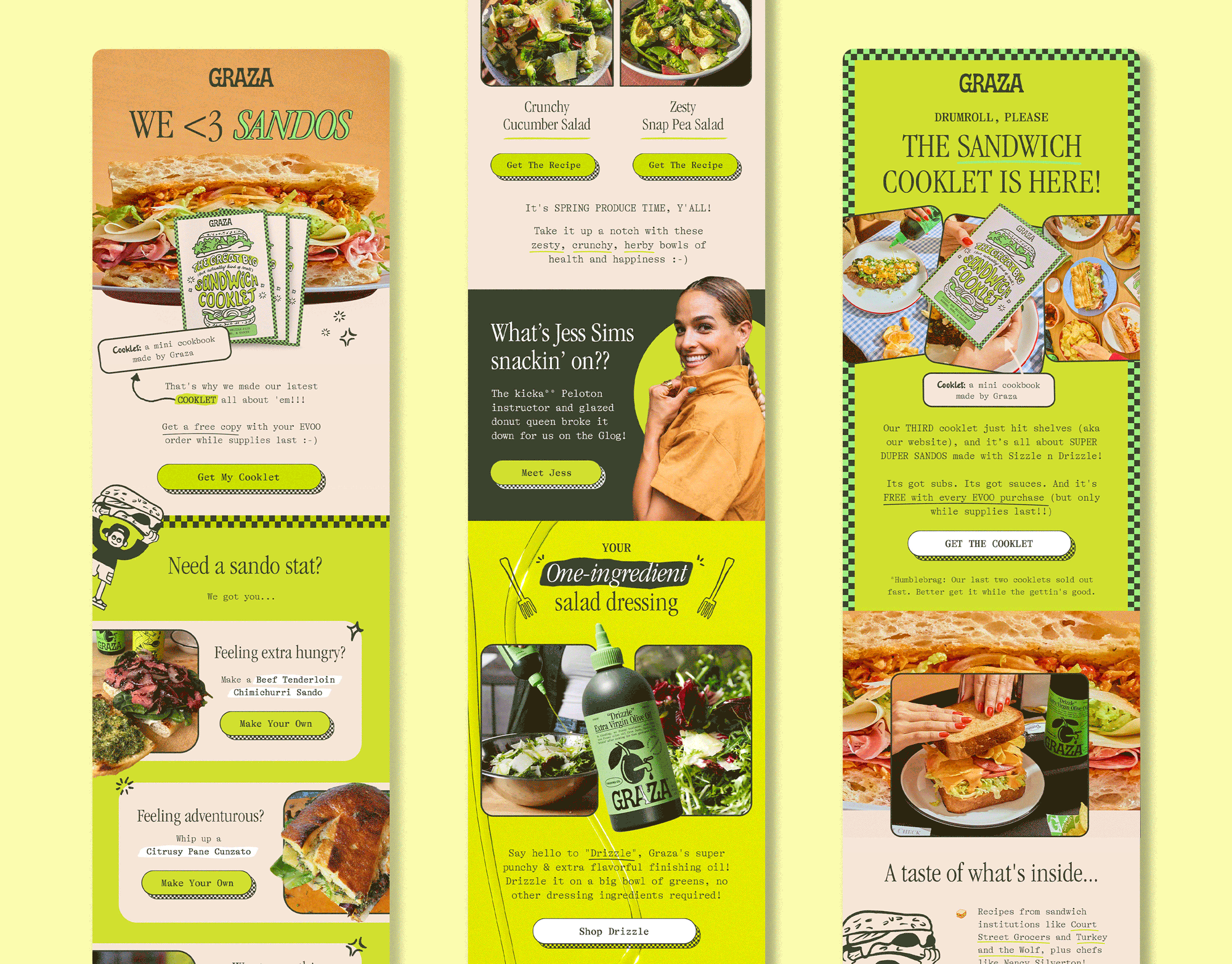 Sarah Peterson Email Marketing Graphic Designer Graza Olive Oil Email Marketing Design