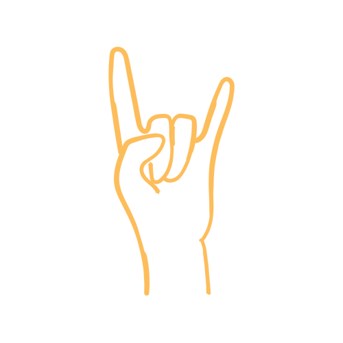 Yellow rock on hand drawn icon.