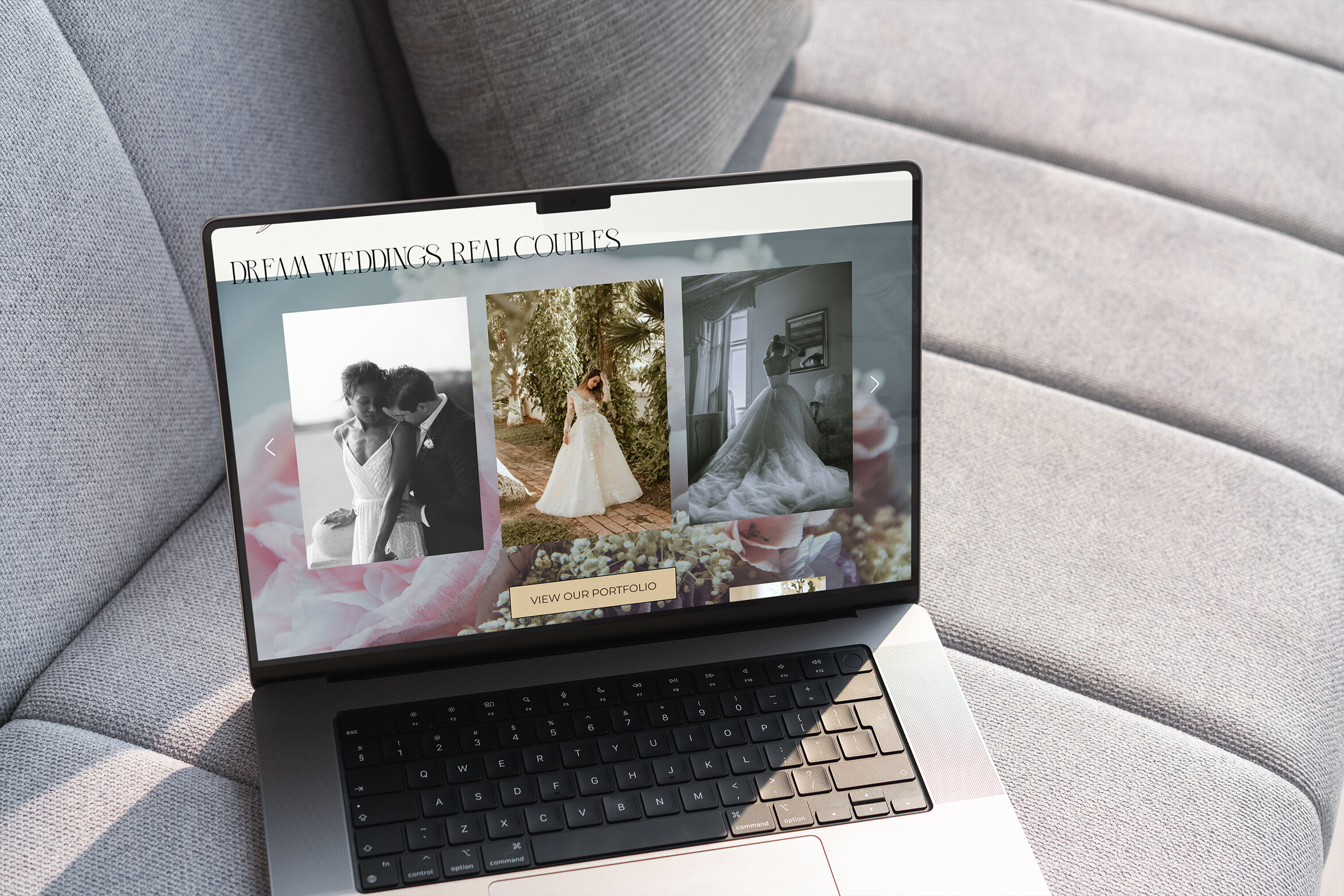 Showit website created for a boutique event planning studio targeting luxury clients