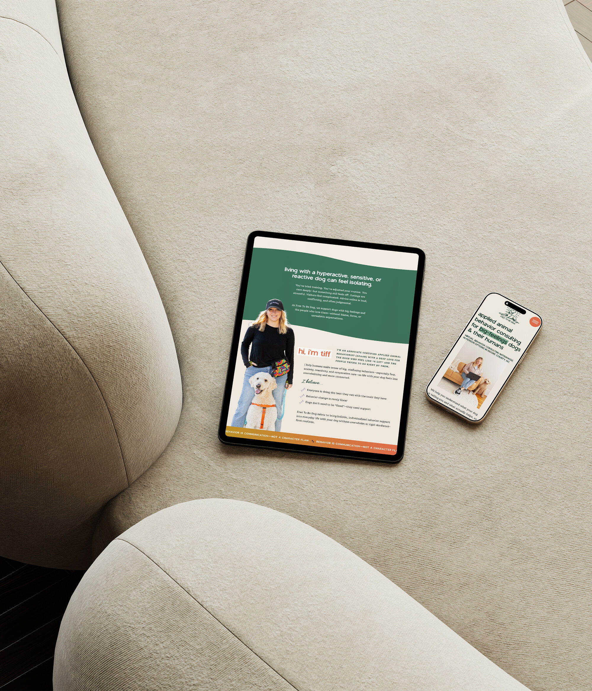 Showit website design for pet business