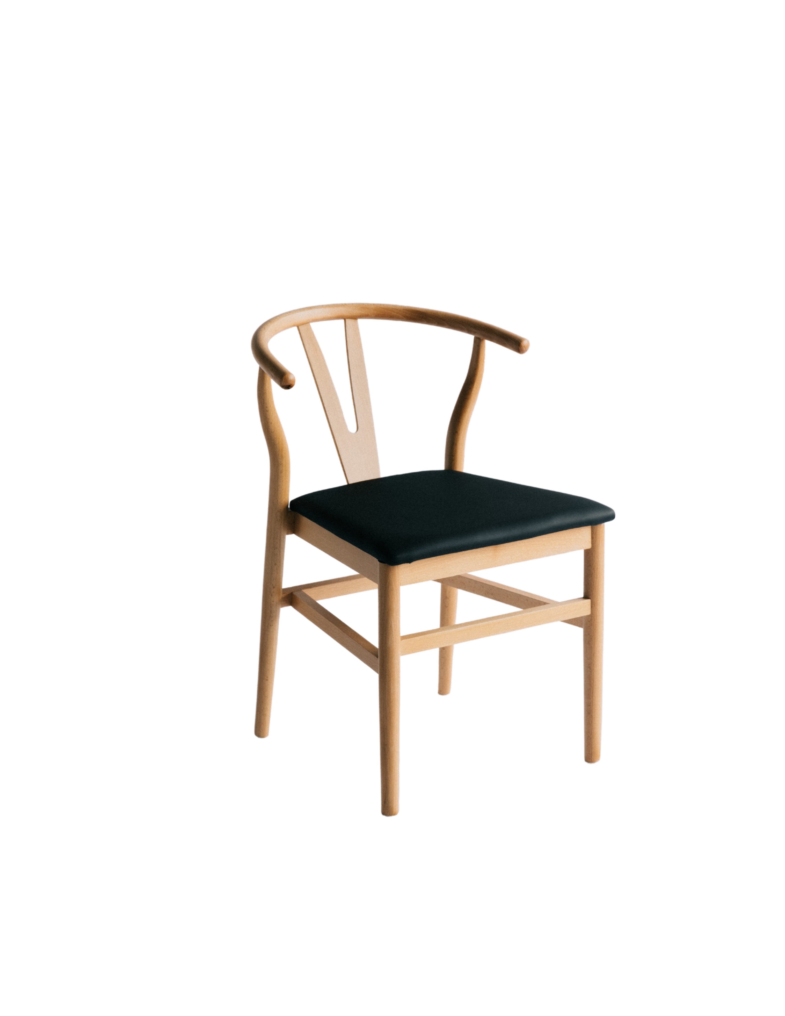 Wishbone Chair with Black Cushion