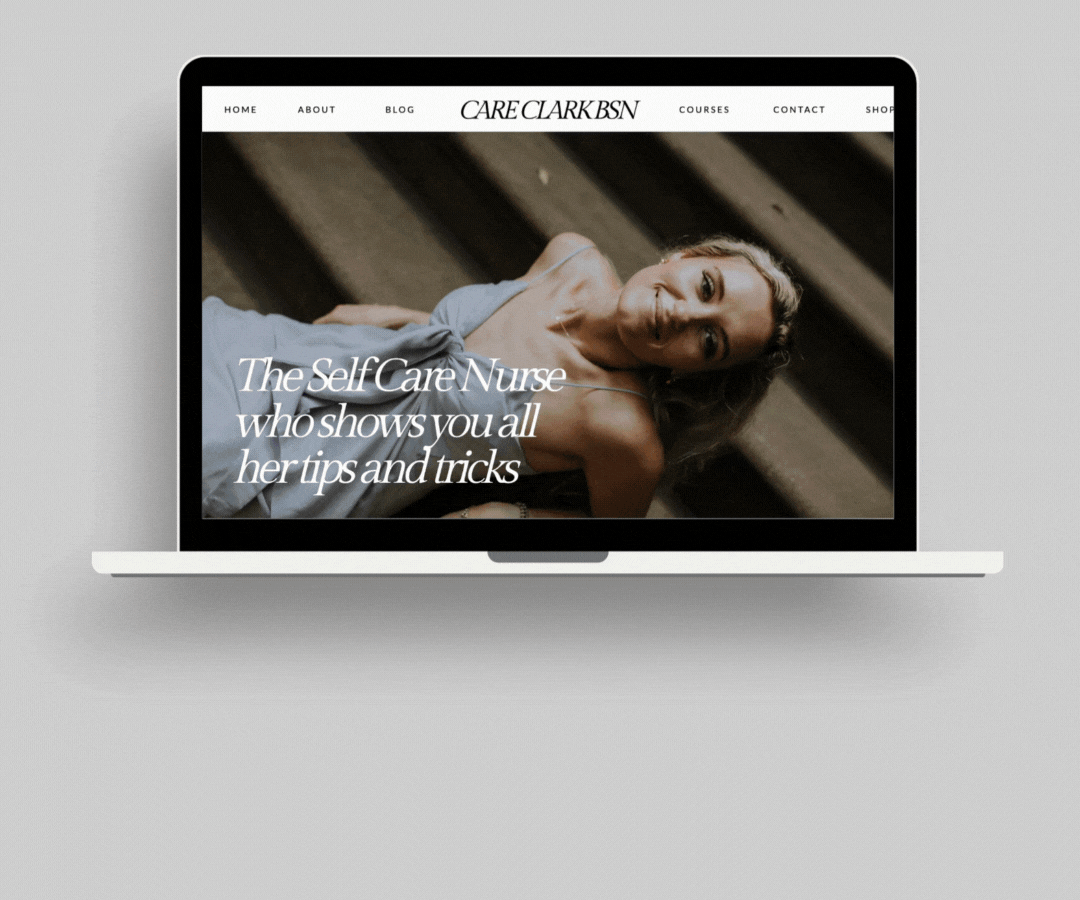 Mockup of a classy website