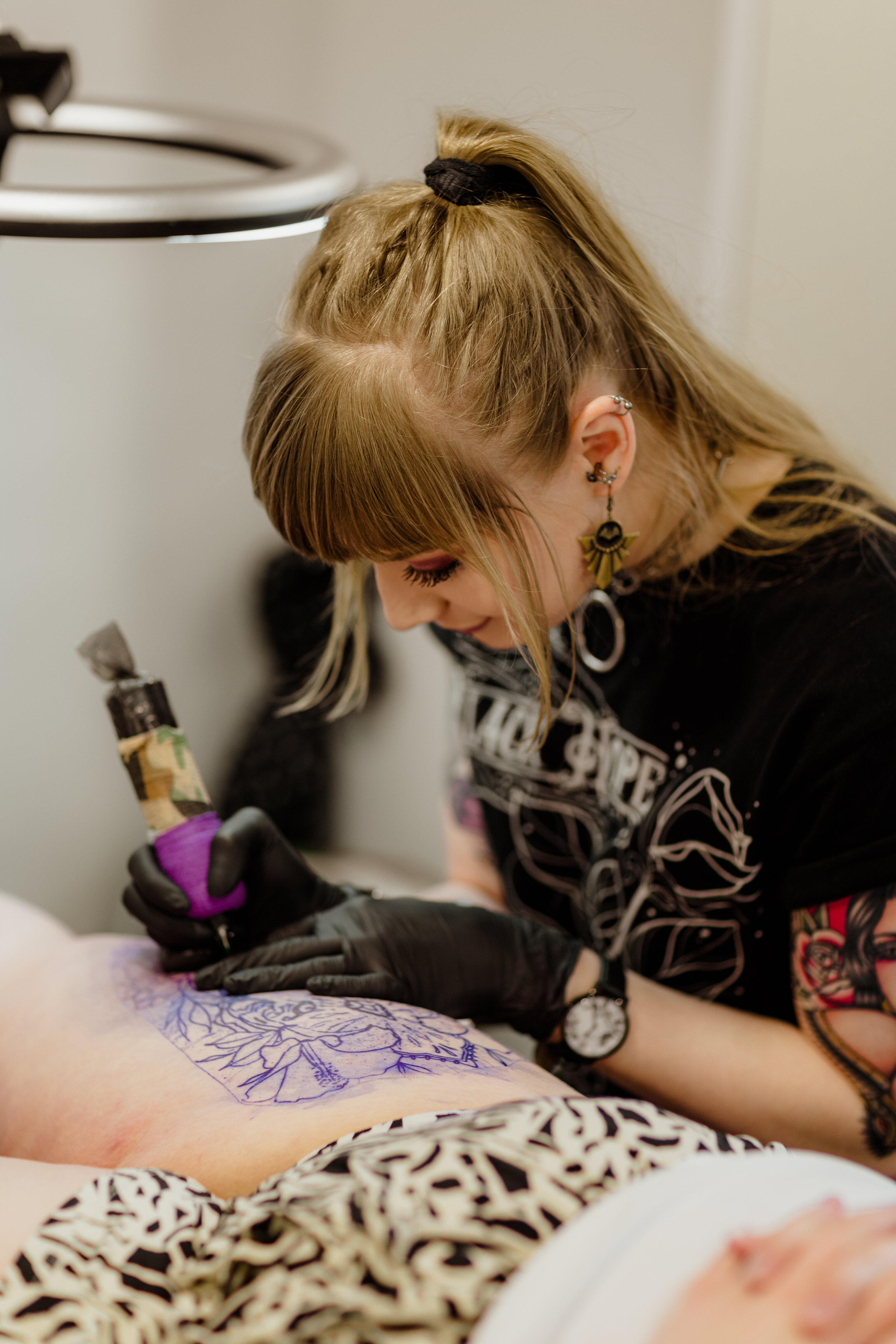 Rudi Hopkins. Tattoo artist at Black Hound Tattoo, Thame, Oxfordshire.