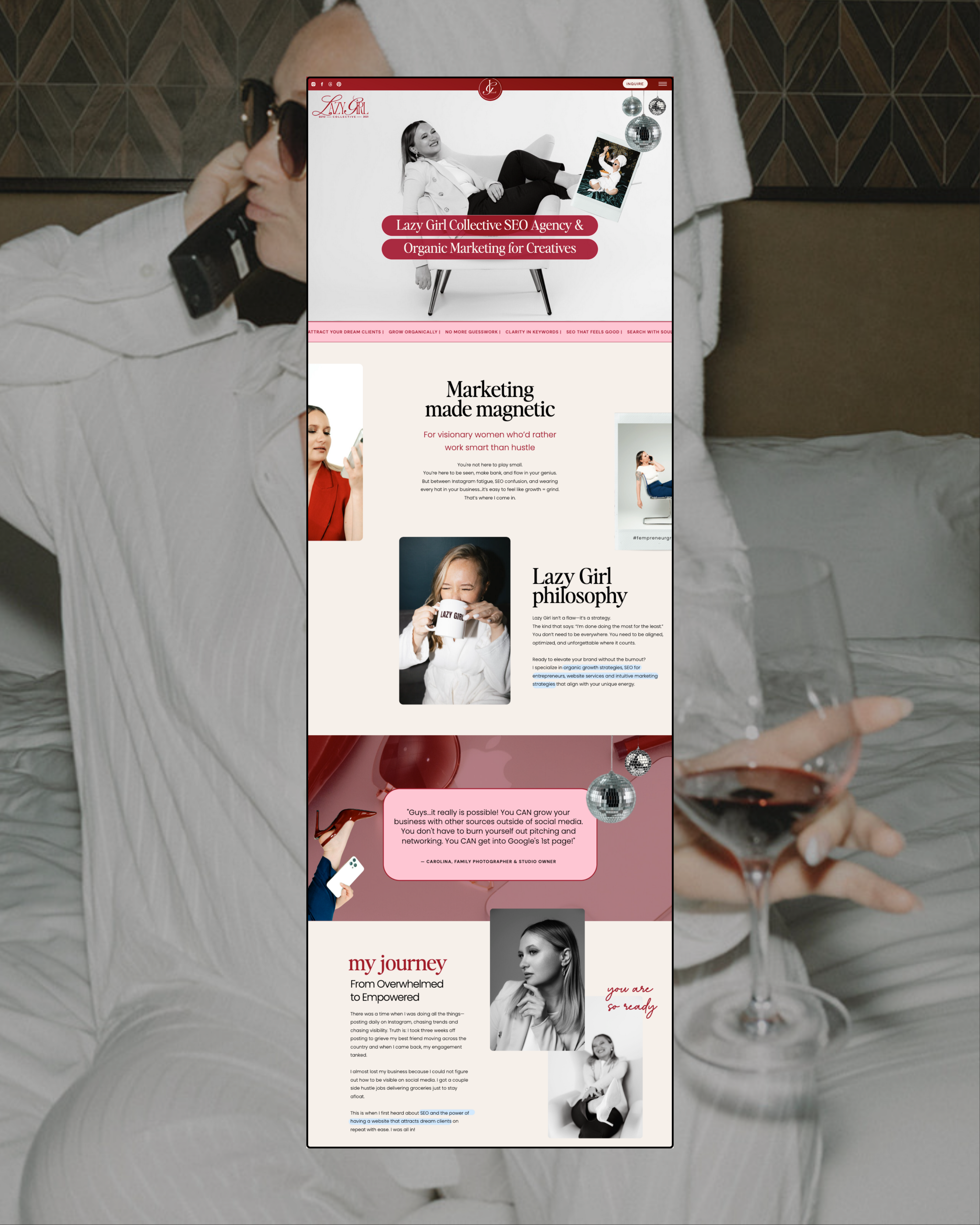 Boho editorial brand identity and website concept by Revolutioniser