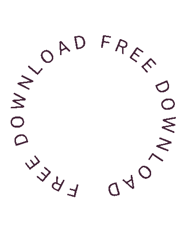 Spinning wheel of text that reads: Free Download.
