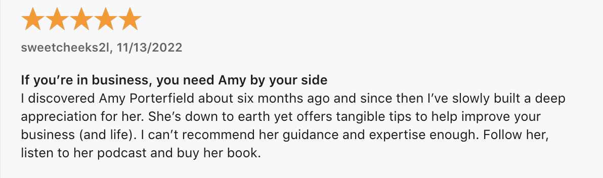 if you’re in business, you need Amy by your side