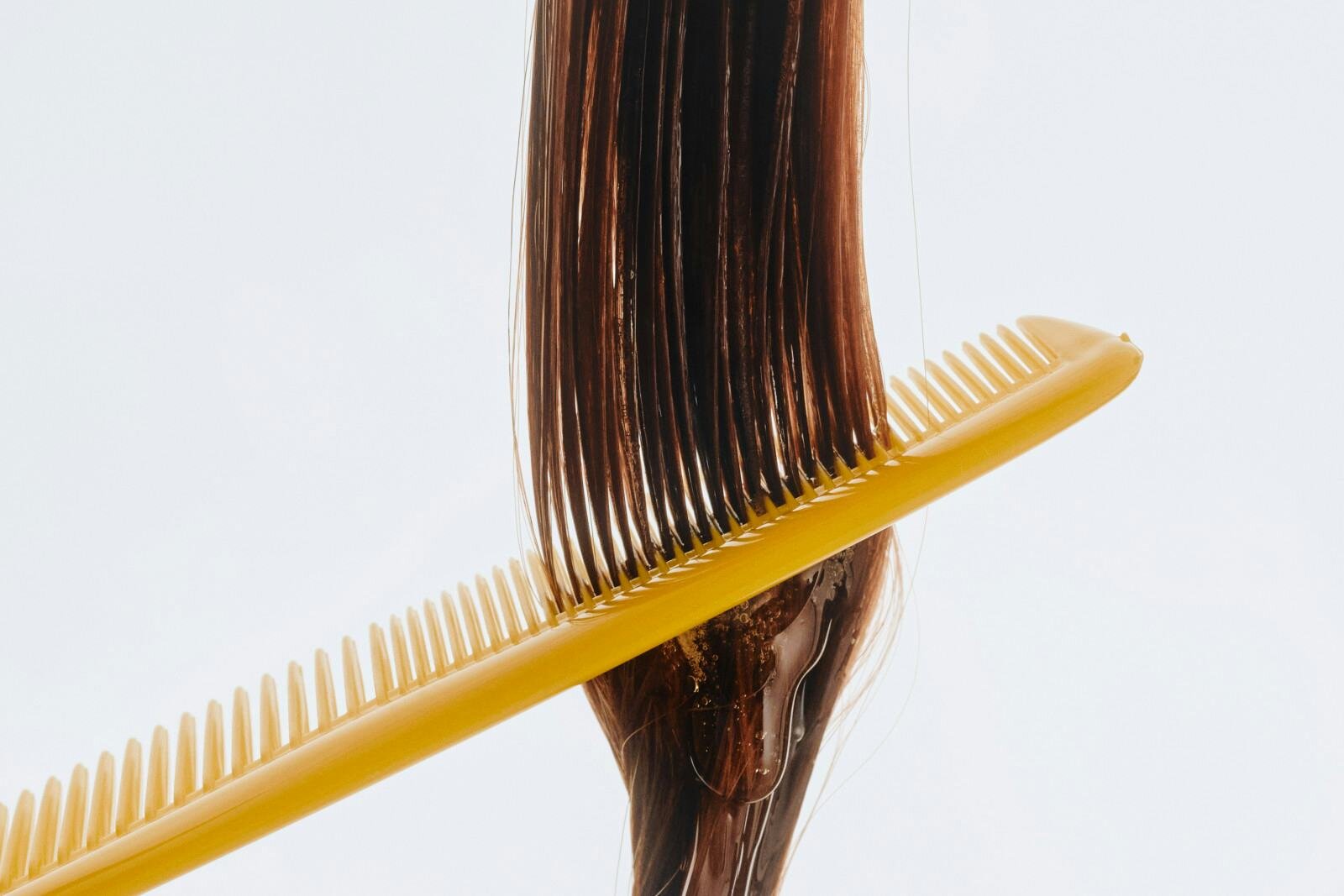Yellow Comb in Hair