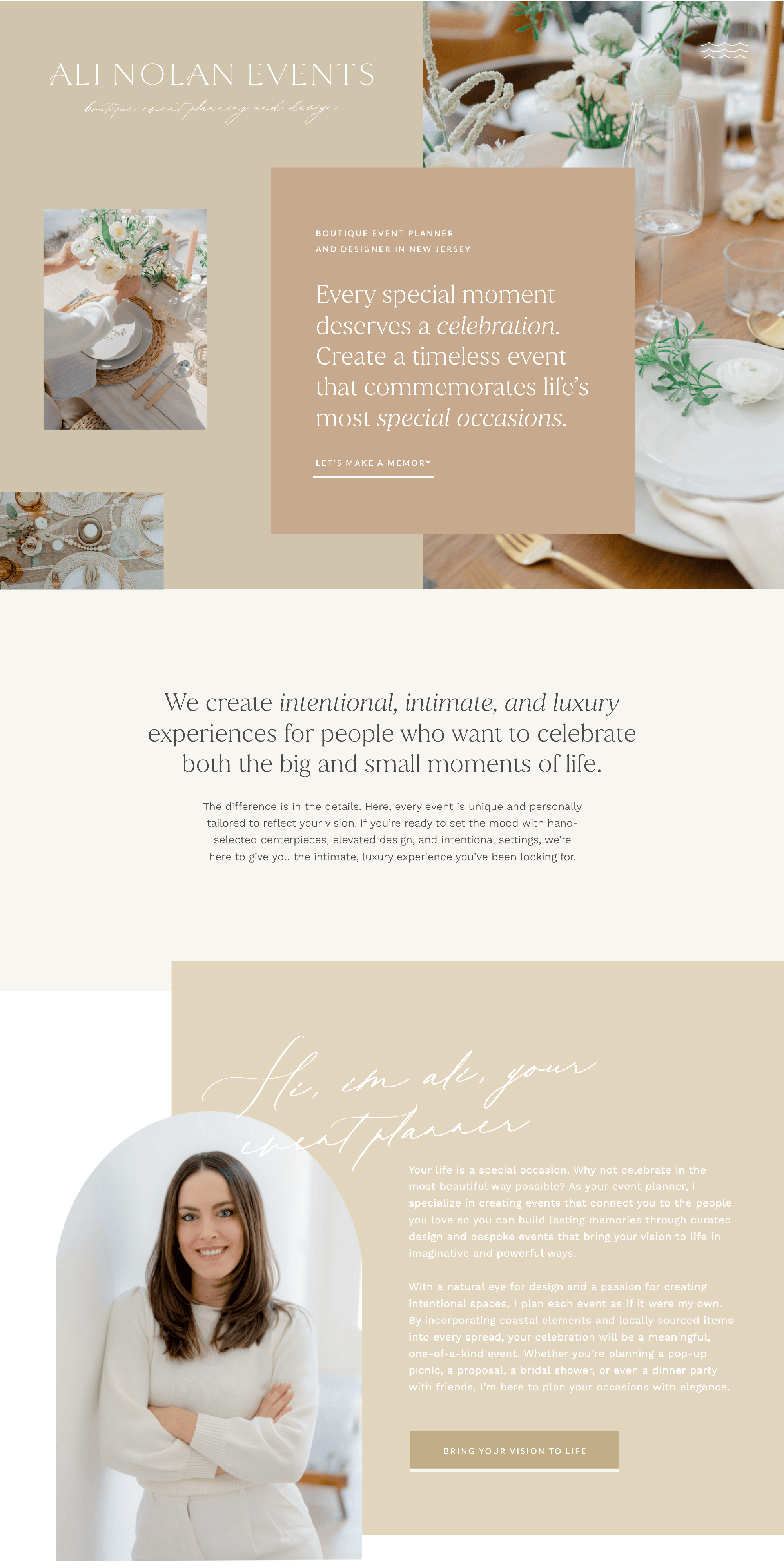 Screenshot of a Client Website
