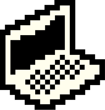 pixel graphic of a laptop