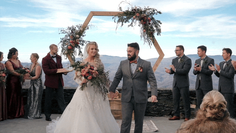 Video of Couple Exiting Cliffside Ceremony