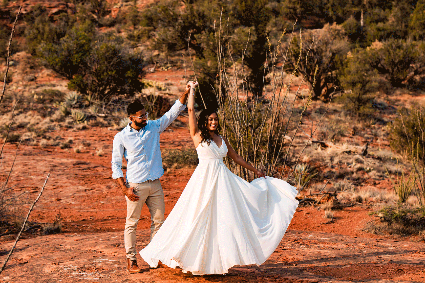 Engagement session in Sedona, Arizona.