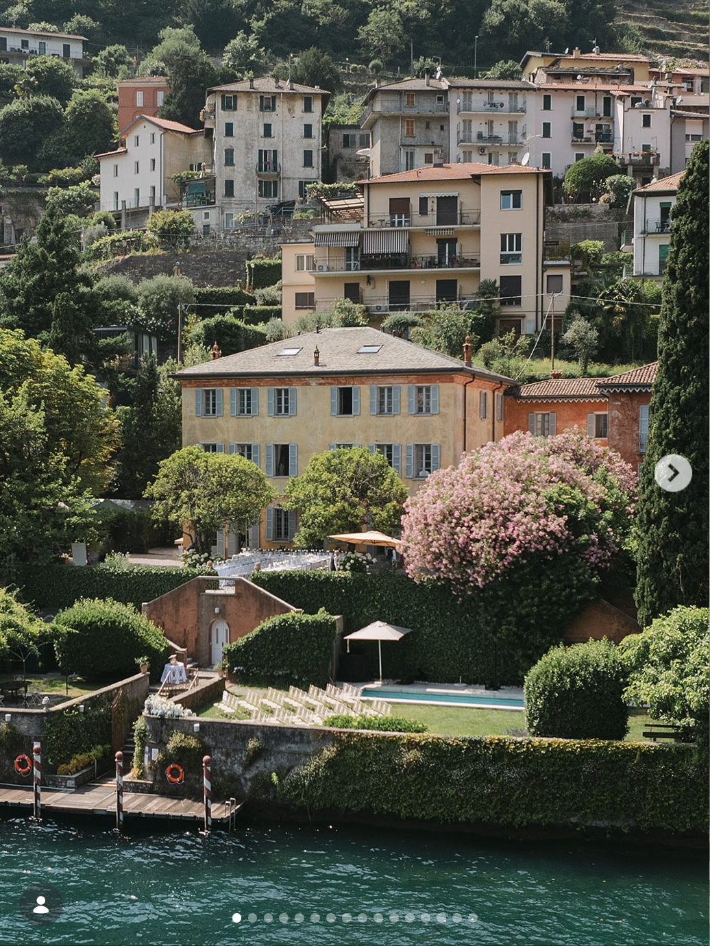 Instagram post Lake Como