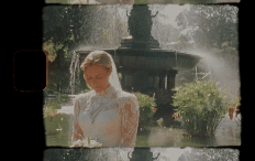super-8 video footage of bride and groom in NYC