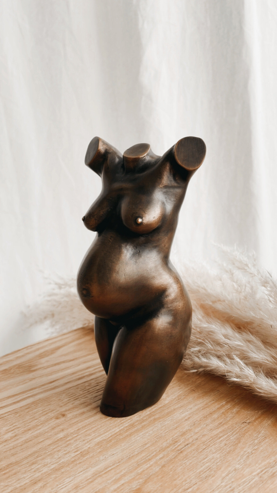BellySisters Zwangerschapsbeeld Brons Gegoten
