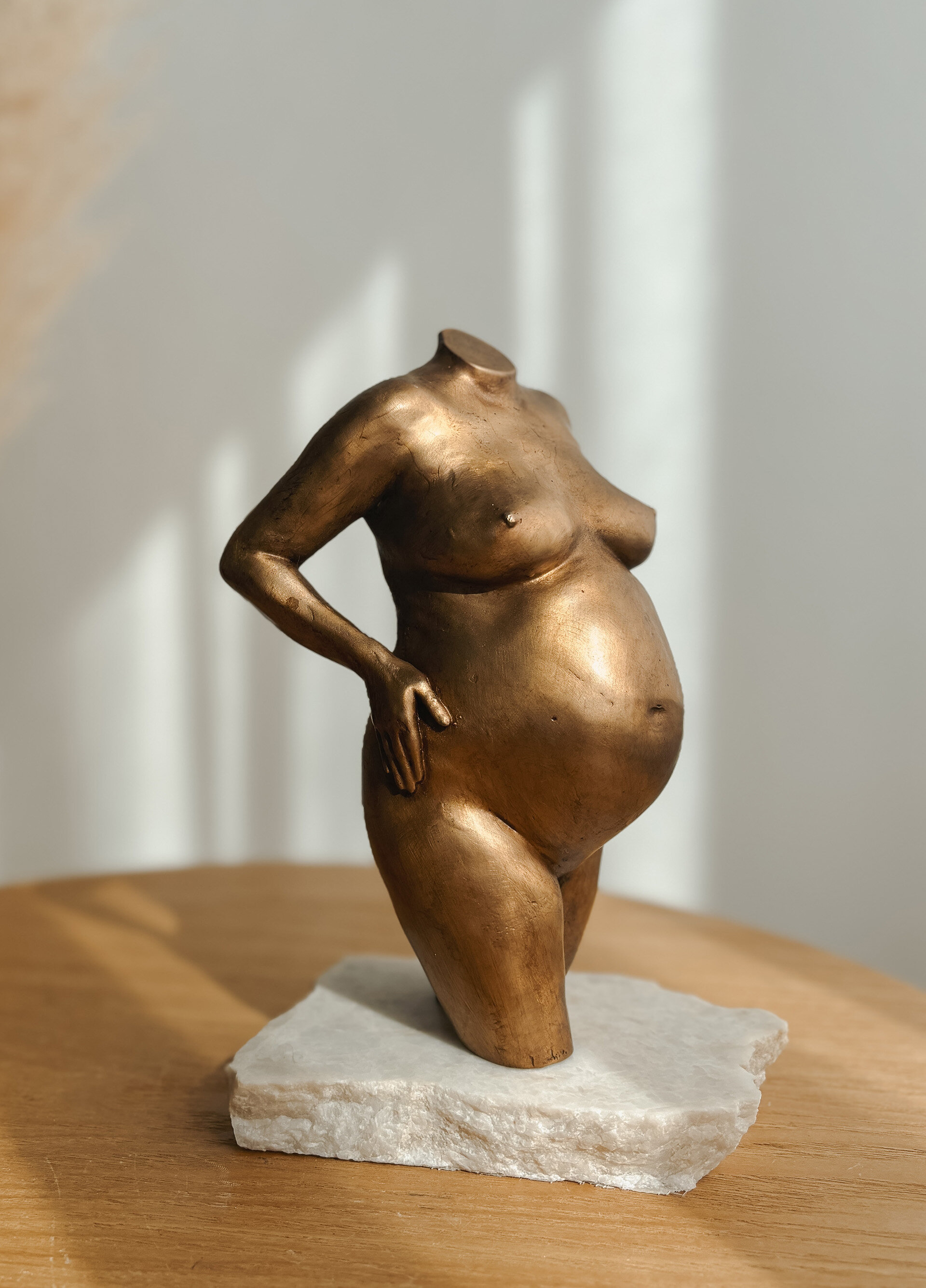 BellySisters Zwangerschapsbeeld Brons Gegoten
