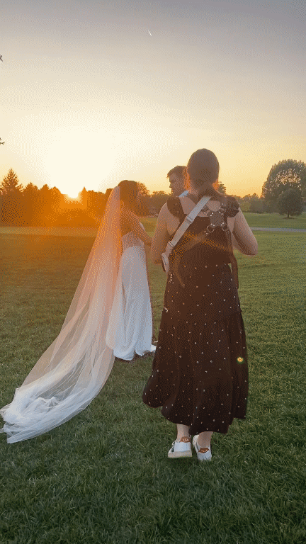 Ceci shooting a wedding