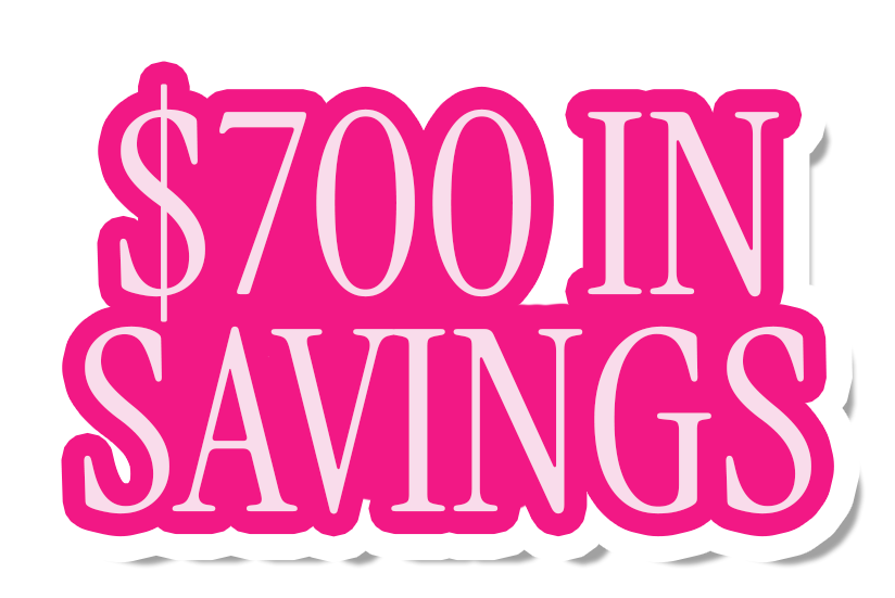 $700 in savings