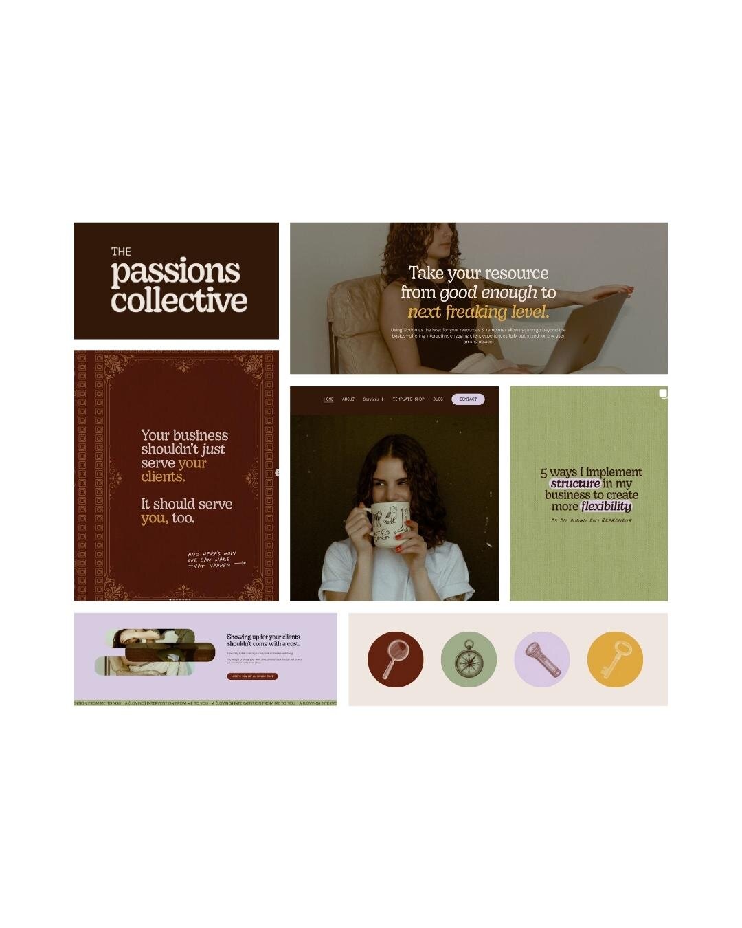 Brand Ed student DIY logo and branding made by Fran Rescigno for The Passions Collective