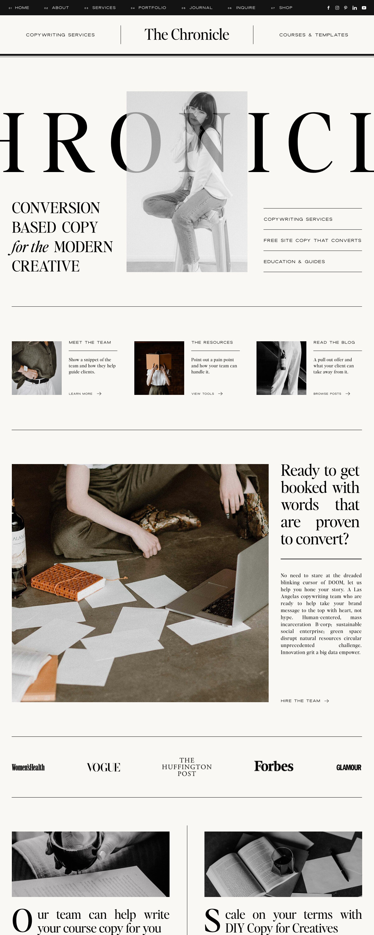 Chronicle Showit Template