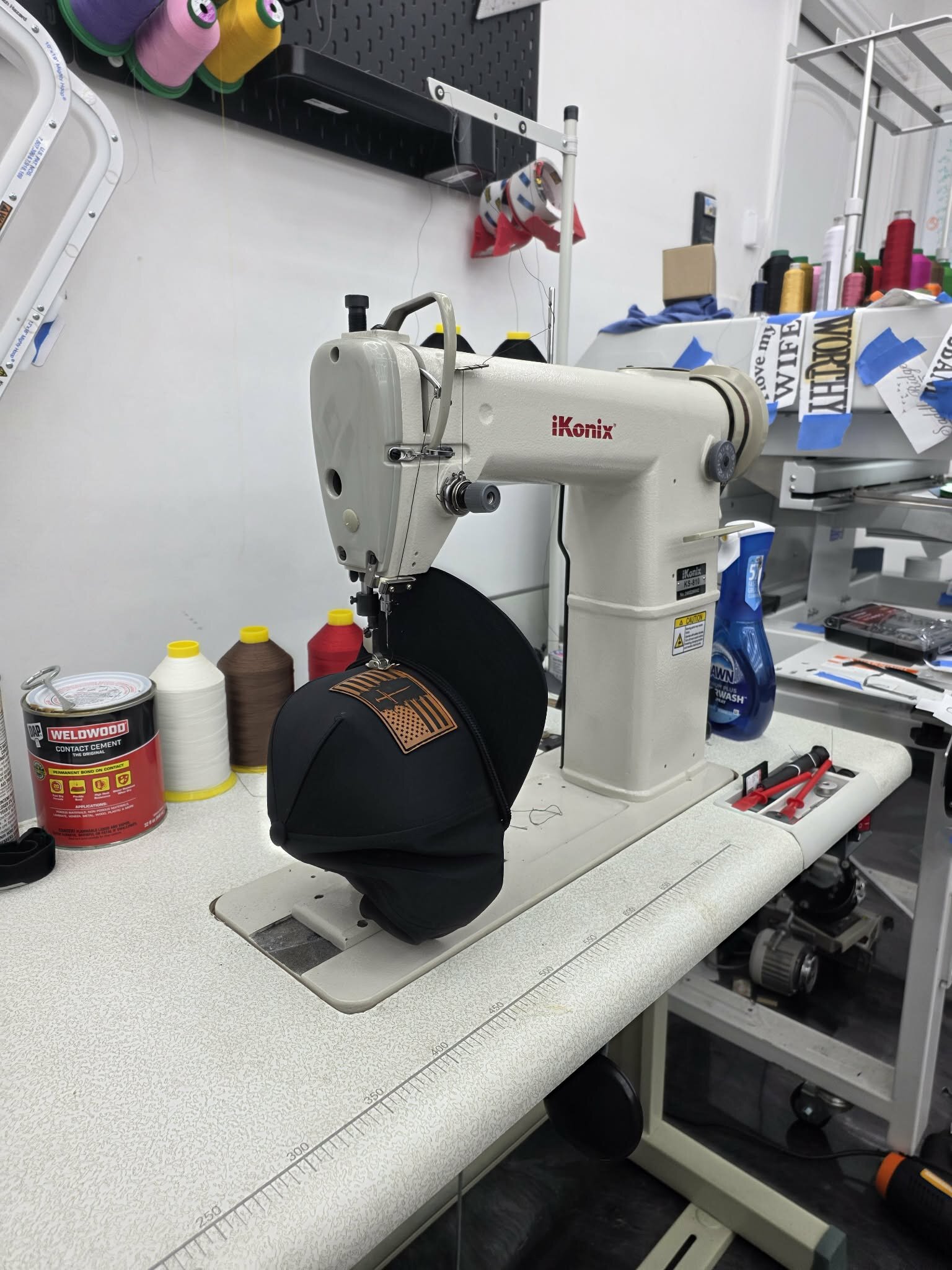 Custom leather and PVC patches made in Katy TX by Hat Stitch