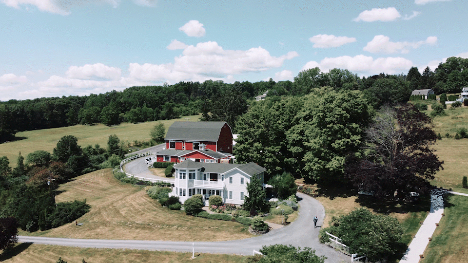 drone video of venue at Crispin Hill