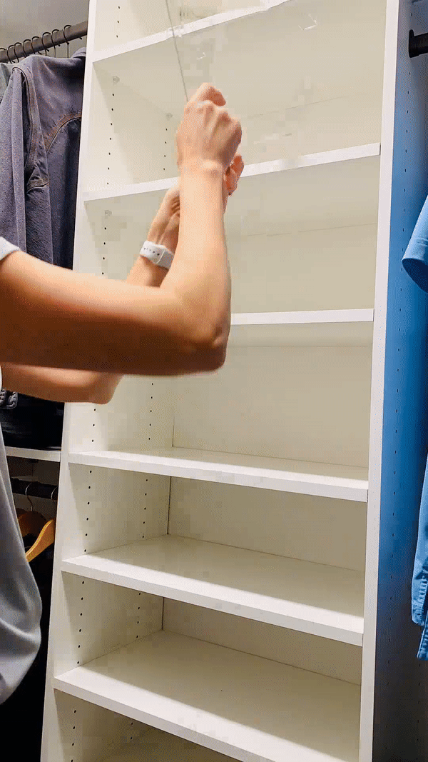shelf dividers that create a closet organization system