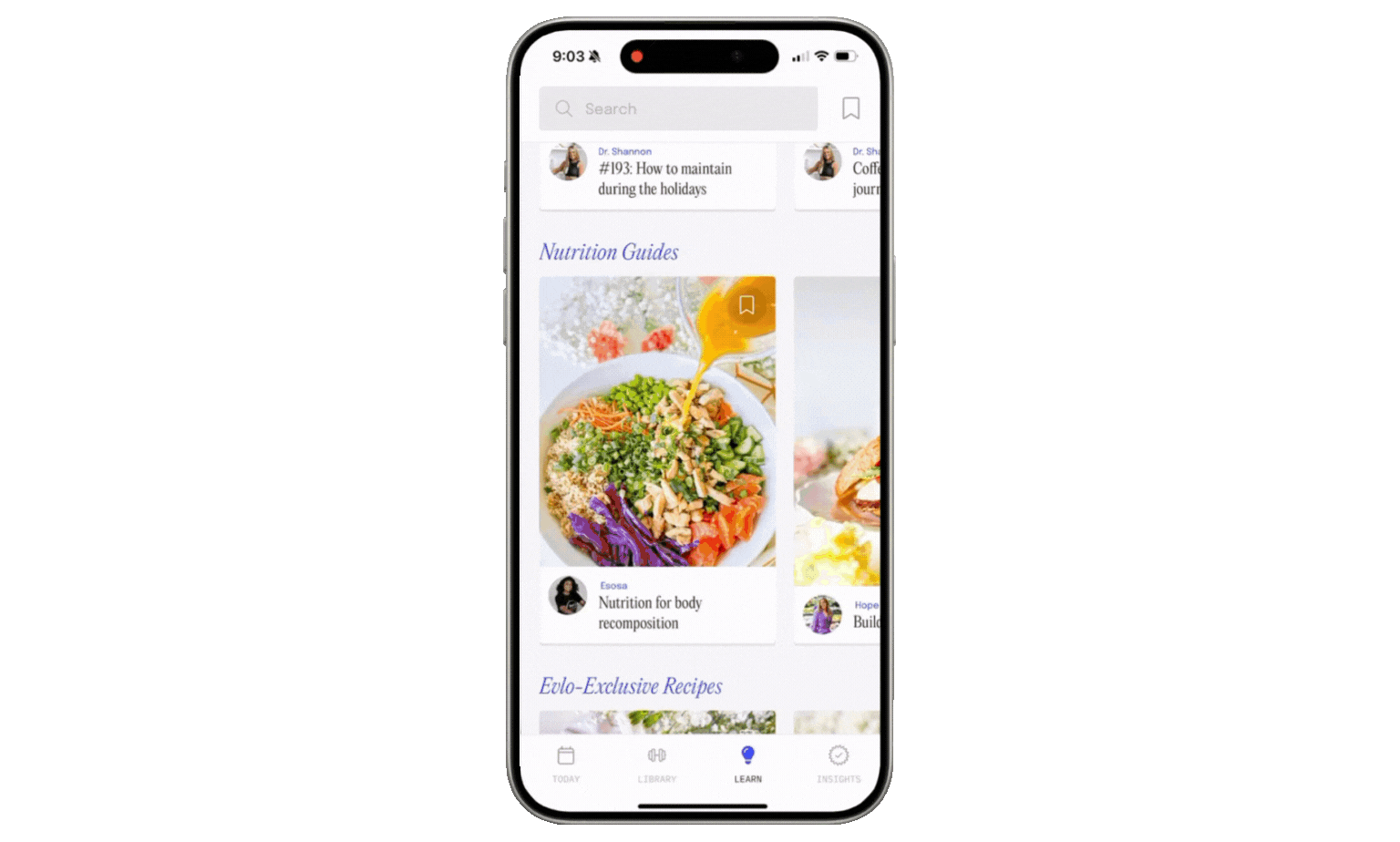 Nutrition and Recipes App Preview Loop