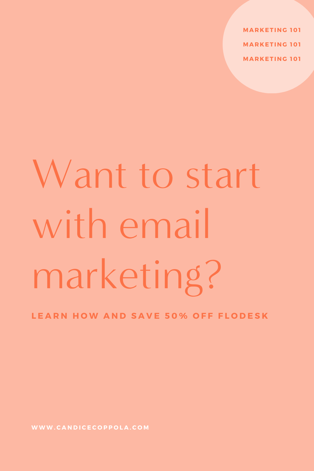 Use the Flodesk Promo Code CANDICE50 and receive 50% off the email marketing software for your first year. For only $19 a month, you can scale your business with a powerful (and pretty) email marketing tool that'll be sure to have your customers buying your products and services.