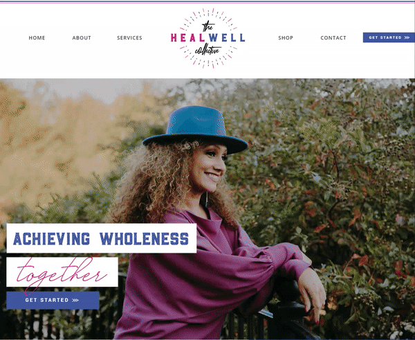 Experience the essence of Daniella's Healwell Collective from the moment you land on the full homepage. Designed to inspire by a Showit Web Design expert, this layout harmonizes functionality with aesthetic appeal.