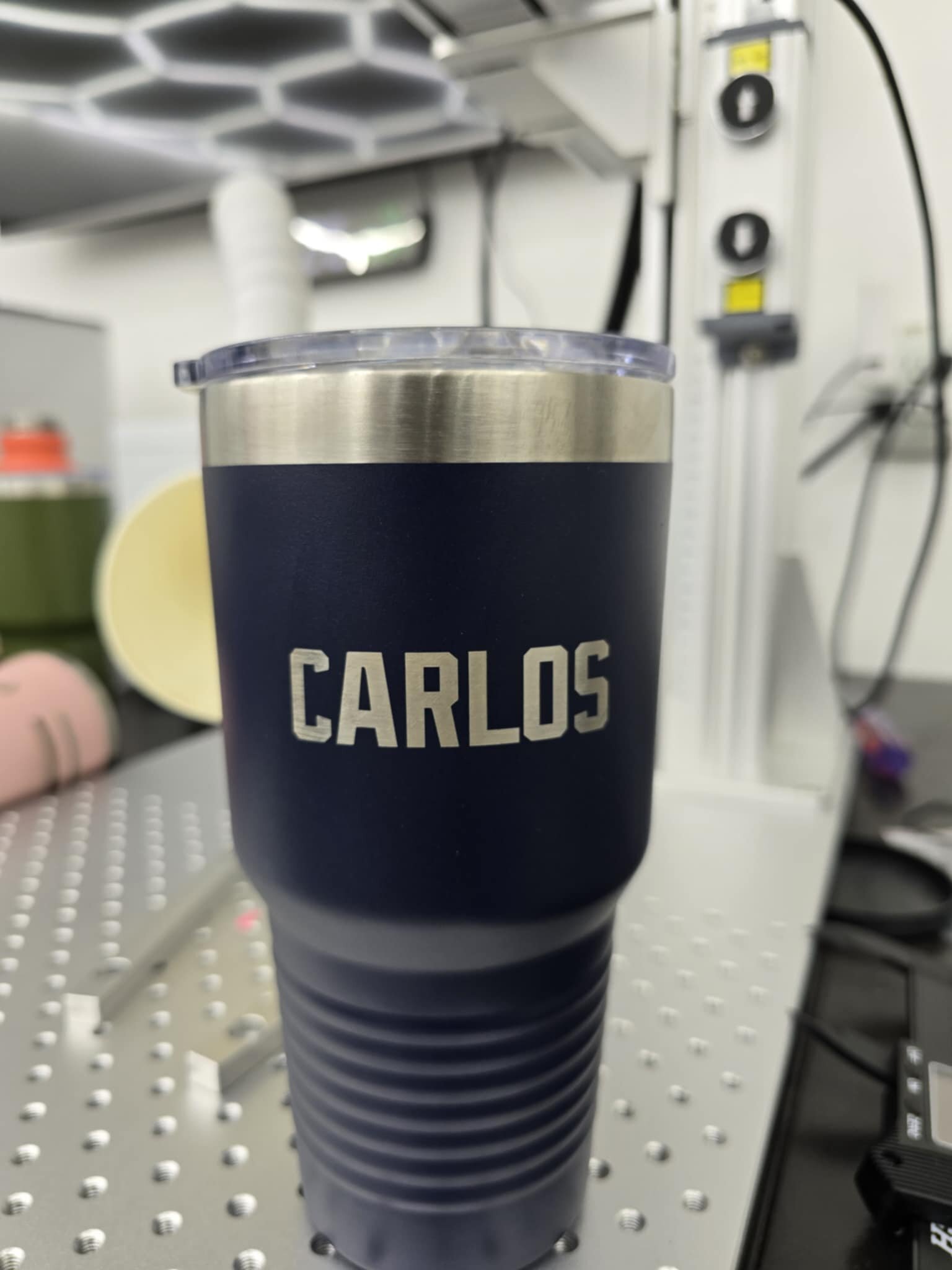 Diode laser engraving on wood and leather items at Hat Stitch Katy TX