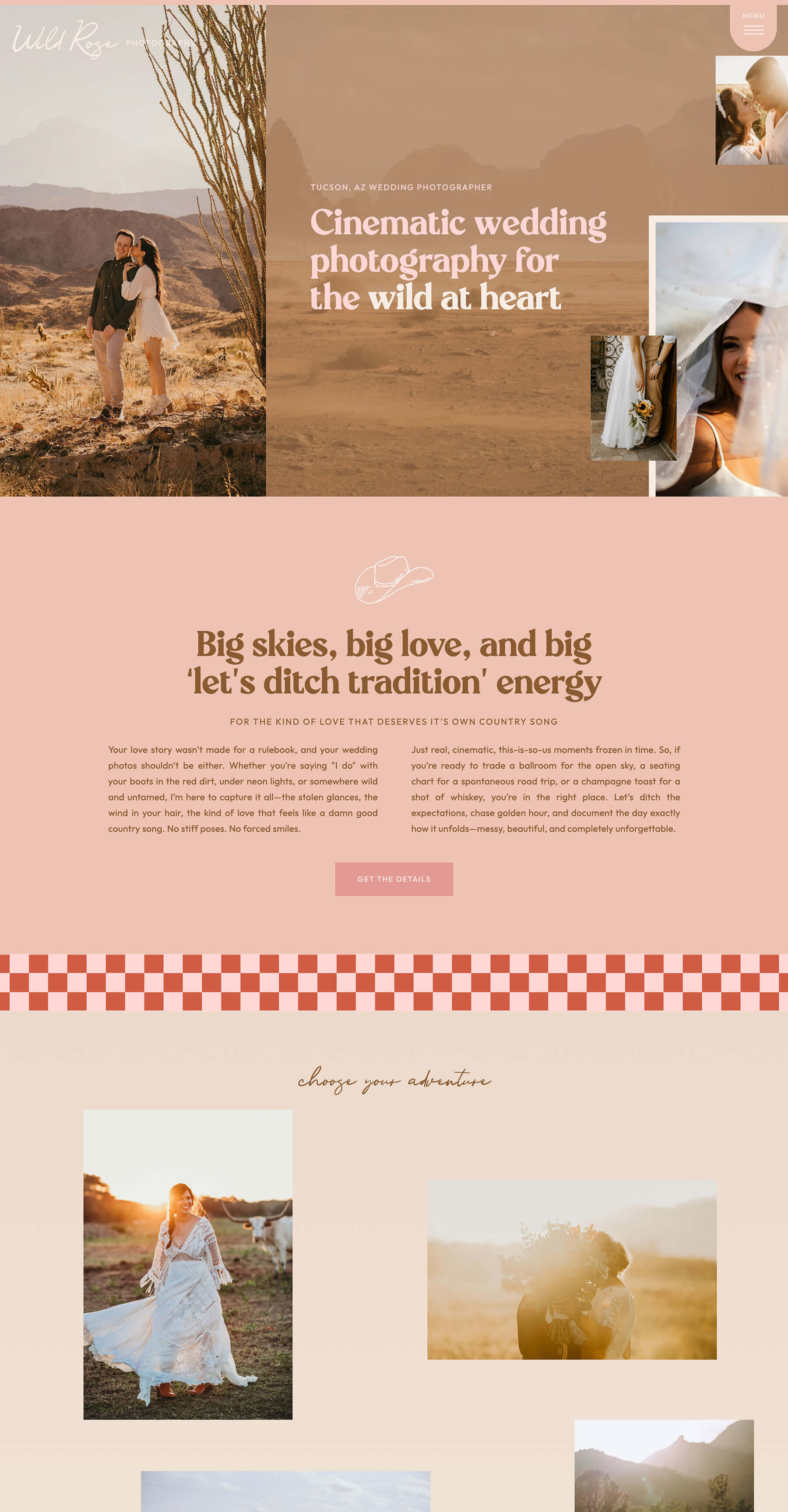 Wild Rose Showit template for photographers