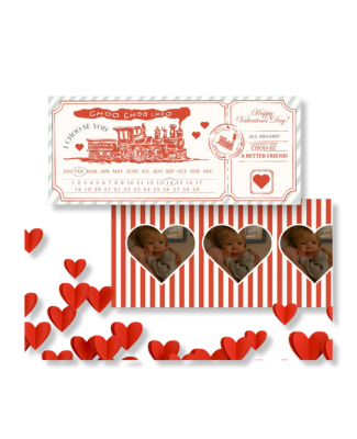 Vintage Choo-Choo Train Ticket Valentines Cards! | Editable Template | Boarding Pass | TicketCustom Name, Date, Details