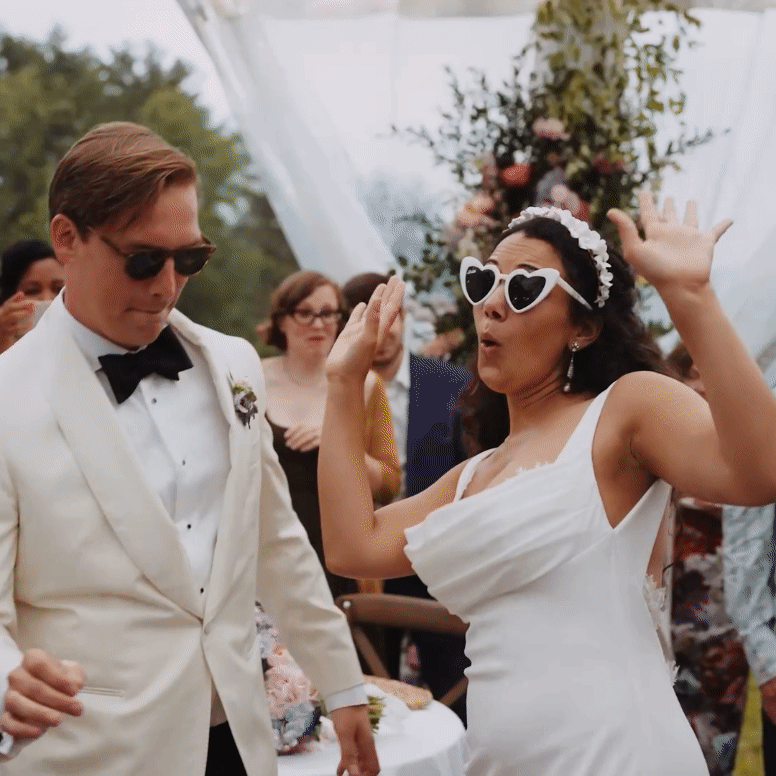 GIF of Bride and Groom Dancing